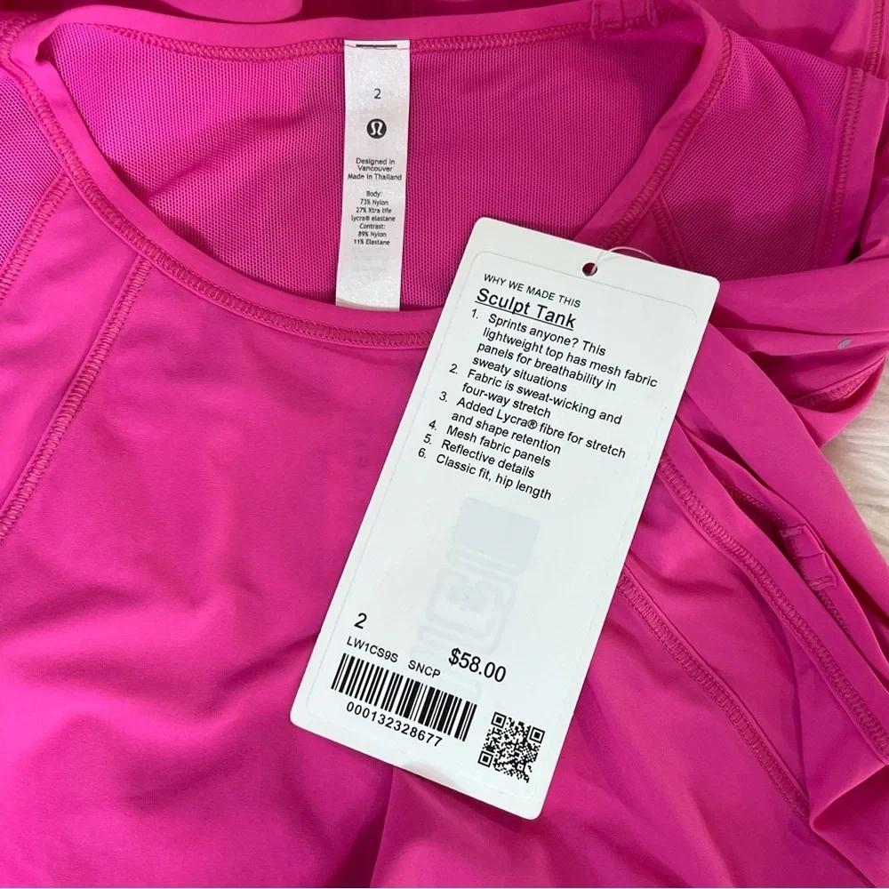 lululemon athletica Sculpt Tank Top